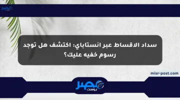 سداد الأقساط عبر انستاباي: اكتشف هل توجد رسوم خفية عليك؟
